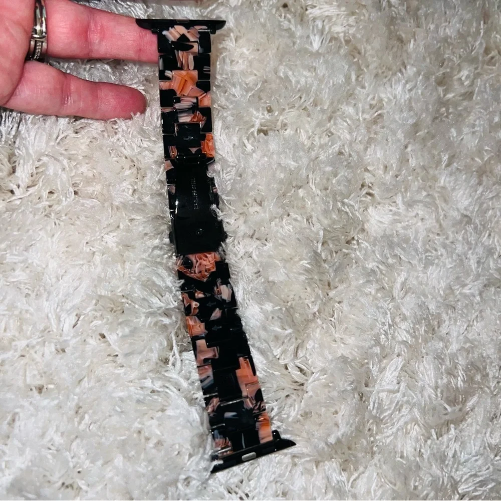 3 Apple Watch Bands Series 4 - 44mm 2 Animal Faux Print & a Pink & Black